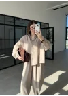 Tensel Oversize Vizon Şalvar Takım