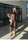 Tensel Oversize Kahve Şalvar Takım