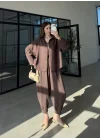 Tensel Oversize Kahve Şalvar Takım