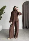 Asimetrik Kesim Marve Premium Kahve Takım
