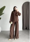 Asimetrik Kesim Marve Premium Kahve Takım