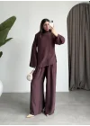 Asimetrik Kesim Marve Premium Mürdüm Takım