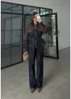 Çift Renk Denim Ceket Pantolon Takım