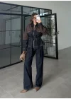 Çift Renk Denim Ceket Pantolon Takım