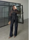 Çift Renk Denim Ceket Pantolon Takım