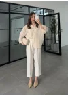 Çizgili Oversize Taş Gömlek