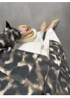 Leopar Desenli Oversize Tensel Gömlek