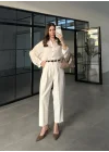 Oversize Transparan Beyaz Gömlek