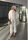 Oversize Transparan Beyaz Gömlek