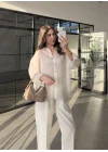 Oversize Transparan Beyaz Gömlek