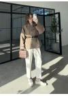 Sarah Kemerli Astarlı Haki Trençkot
