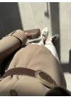 Sarah Kemerli Astarlı Haki Trençkot