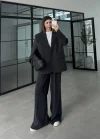 Perla Premium Astralı Siyah Ceket Takım