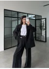 Perla Premium Astralı Siyah Ceket Takım