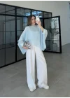 Uçuşan Pelerin Bebe Mavi Tül Bluz