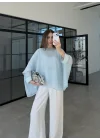 Uçuşan Pelerin Bebe Mavi Tül Bluz