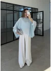 Uçuşan Pelerin Bebe Mavi Tül Bluz