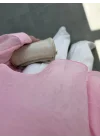 Uçuşan Pelerin Pembe Tül Bluz