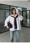 Oysh Kahve Garnili Gömlek