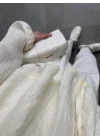 Pelerin Yaka Dantel İşlemeli Ekru Gömlek