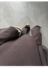 Pelerin Kahve Asimetrik Kesim Takım