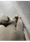 Pelerin Haki Asimetrik Kesim Takım