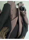Cool Oversize Premium Kahve Kuşaklı Trençkot