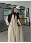 Cool Oversize Premium Taş Kuşaklı Trençkot