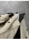 Cool Oversize Premium Yeşil Kuşaklı Trençkot