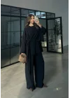 Yandan Tokalı Siyah Tensel Takım