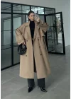 Voi Premium Yüksek Kalite Astarlı Camel Trençkot