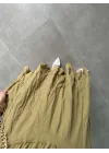 Vual Beli Lastikli Yağ Yeşili Kraş Etek
