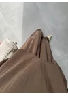 İthal Kumaş Şal Detaylı Kahve Takım