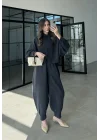 Vessa Modal Kumaş Antrasit Şalvar Takım