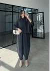 Vessa Modal Kumaş Antrasit Şalvar Takım