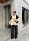 Alessi Geniş Yaka Astarlı Açık Haki Trenç