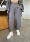 Antrasit Gofre Kimono Takım