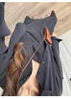 Askılı Siyah İkili Gömlek Elbise