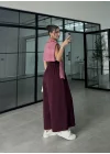 Beca Oysh Kumaş Basic Bordo Pantolon