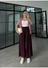 Beca Oysh Kumaş Basic Bordo Pantolon
