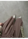 Beca Oysh Kumaş Basic Kahve Pantolon