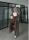 Beca Oysh Kumaş Basic Kahve Pantolon