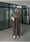 Beca Oysh Kumaş Basic Kahve Pantolon
