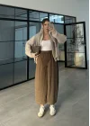 Beli Lastikli Barrel Haki Pantolon