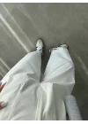 Bilek Boy Boru Paça Ekru Pantolon