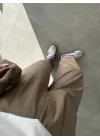 Bilek Boy Boru Paça Haki Pantolon