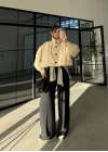 Büzgü Detaylı Taş Oversize Bamber Ceket