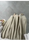 Büzgülü Astarlı Tensel Olive Etek