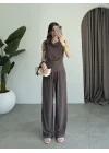 Büzgülü Basic Kahve Modal Takım