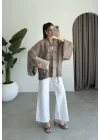 Çin Düğmeli Bronz Gömlek Kimono